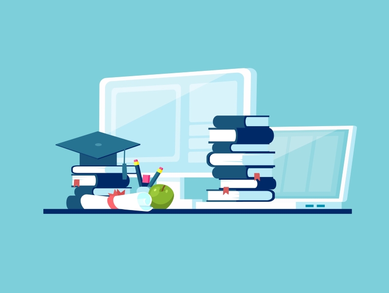 Illustration of online education