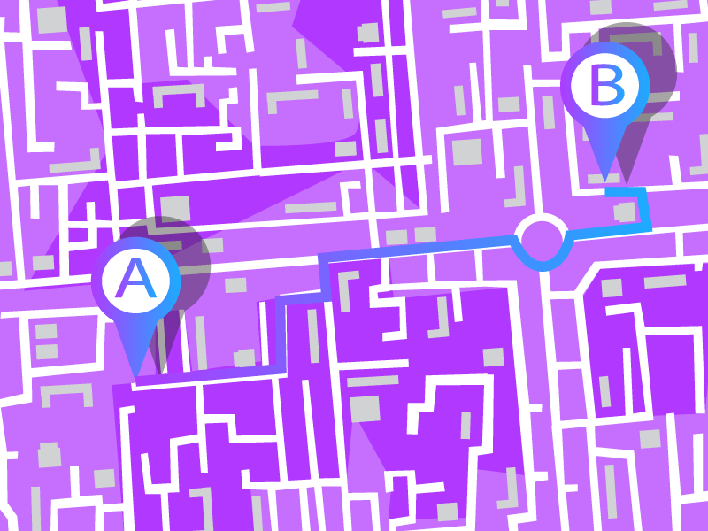 Image of map: A to B