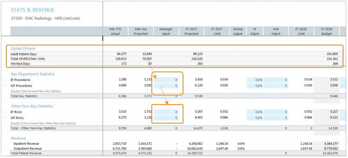 Axiom Budgeting and Forecasting software for Healthcare in use