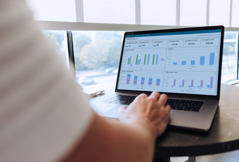 analytics on a laptop