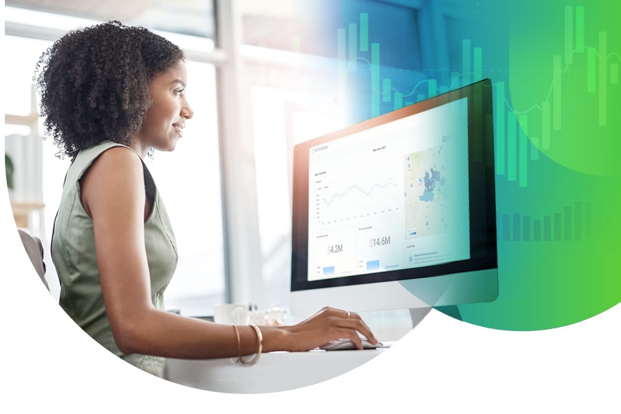 analytics on a desktop
