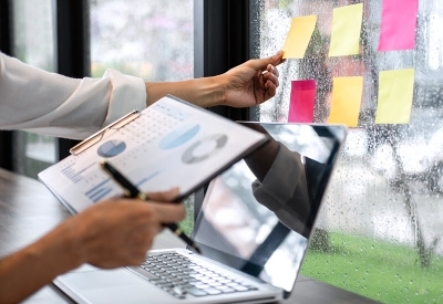 Photo of woman budgeting