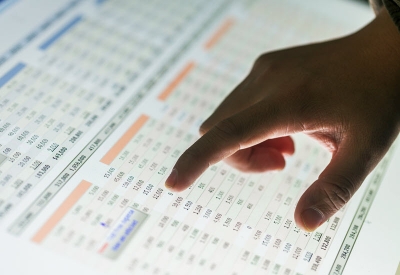Person using Excel