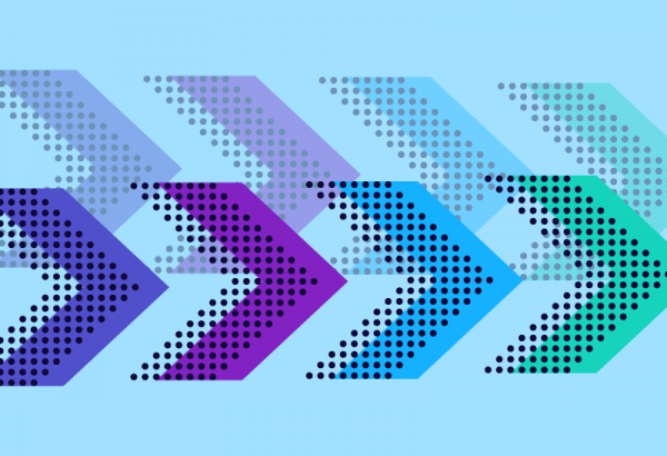 Arrows pointing to the right to symbolize progress
