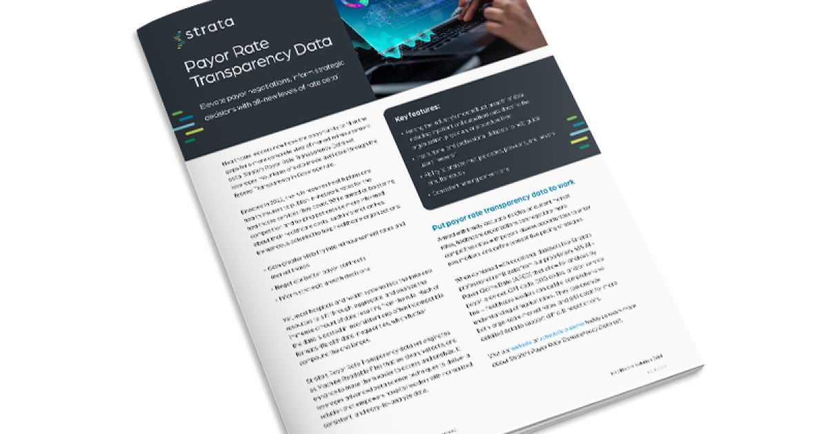 Payer Price Transparency Data | Strata Decision Technology